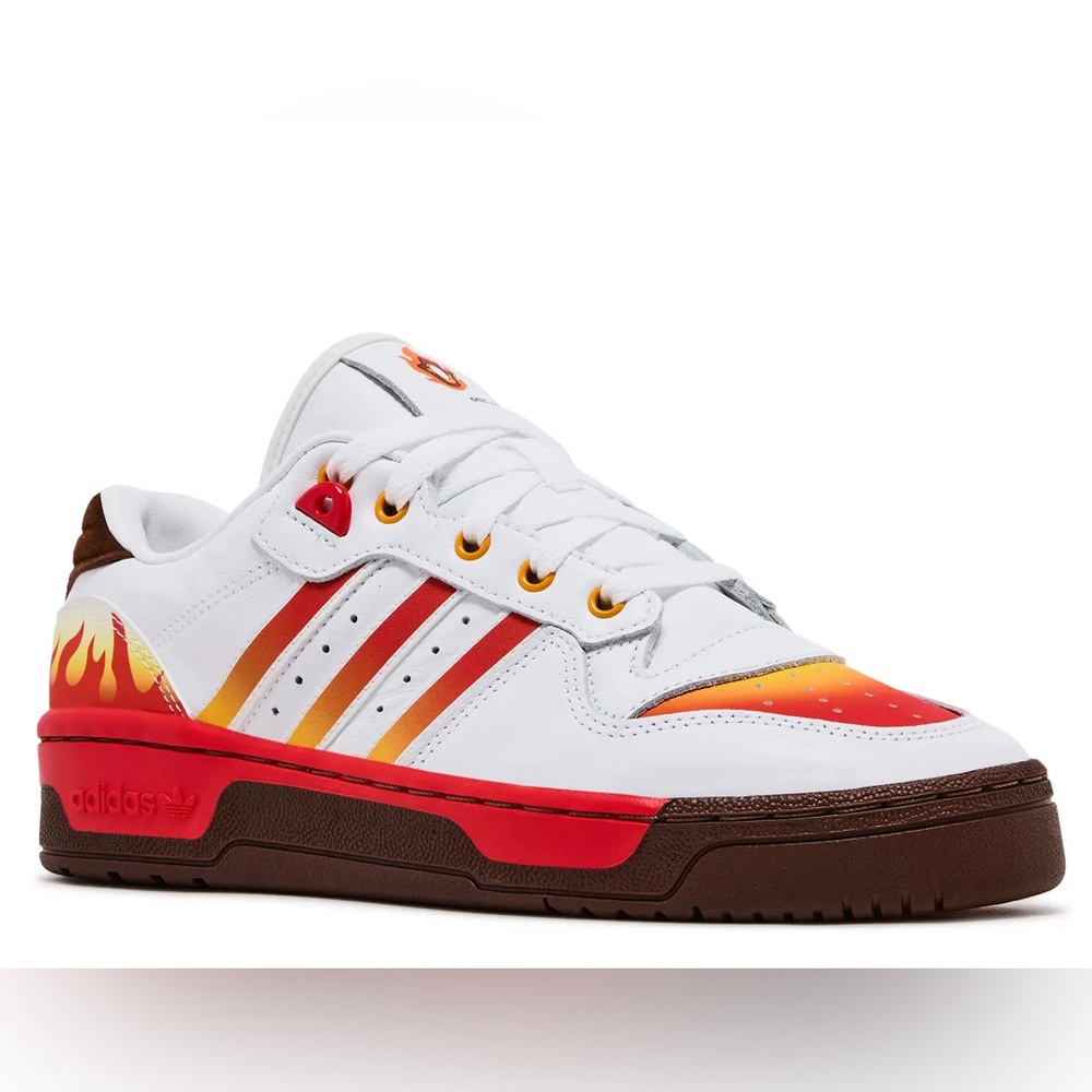 NEW Adidas Rivalry Low x Demon Slayer Sneakers Sz 13 Flames Comfort Sport Casual